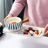 Servis uppsättningar bestick set keramiska diskar soppskålar hushåll risplattor