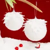 Party Decoration 3Pcs Exquisite Christmas Ball With Hanging Hole Reusable Shatterproof Ornaments