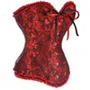 Femmes Shapers Satin Sexy Femmes Steampunk Gothique Plus La Taille Corsets À Lacets En Acier Désossé Overbust Bustier Taille Cincher Body Shaper Corselet