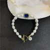 Strand Multicolor Crystal Pendants Freshwater Pearl Armband For Women Luxury Elegant Barock Fashion Special Shaped Bangles Pärlade Strands