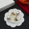 Orecchini a forma di cuore in oro 18 carati di marca VL Orecchini di perle da donna di alta qualità