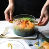 Bols bol à salade en verre Pyrex créatif avec couvercle nouilles instantanées dans le four à micro-ondes vaisselle fournitures de cuisine produits ménagers