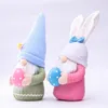 Decora￧￣o de festa nova p￡scoa rosa orelhas bunny bunny gnome boneca elfo ornament ornament home decora￧￣o itens