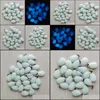 Charms Fashion Flat Waterdrop Teardrop Blue Luminous Glow Light Stone Pendants For Necklace Jewelry Making Drop Delivery Findings Com Dhc9M
