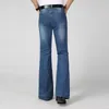 Mäns jeans för mäns mäns plus -storlek Flares Micro Stretch Denim Pants Classic Ddesign