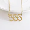 Colares pendentes moda o número árabe 1-9 colar para mulheres aço inoxidável jóias de jóias de joalheria de aniversário do presente