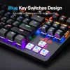 Клавиатуры RII Механическая клавиатура Gaming Blue Switch USB RGB/MIX CALET Клавиатура 87/104 Teclado Gamer Mecanico для ноутбука PC T230215