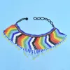 Hänghalsband etniska boho pärlor krage choker för kvinnor handgjorda uttalande collier femme afrikansk stamfest gåva