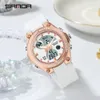 Zegarek luksusowy damski kwarc na rękę Wodoodporną Auto Watchem Watchem Auto Watches Panie Pink LED Digital Chronograph Watch dla kobiet 230215