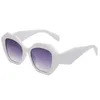 Sunglasses Casual Retro Polygon White Round Sunglasses Women Designer 2021 Trendy Luxury Brand Sun Glasses Beach Travel Elegant Shades G230214