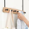 Hooks & Rails Back Door Hook Household Creative Nail Free Clothes Hanger Hole Wall Coat Bedroom Storage Rack