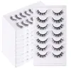 6D Faux Mink Eyelash 7 pares de pestañas postizas con extensiones de pestañas cortas de curl natural