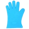 Table Mats 1PC Food Grade Silicone Glove Kitchen Heat Resistant Temperature Gloves Cooking Baking BBQ Oven Accessories