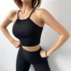Yoga outfit som kör sportbh fitness skörd topp kvinnor sexiga underkläder hem träning väst gym cykel skjorta sportkläder