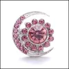 Chiusure Ganci Strass all'ingrosso Moon Sun 18Mm Chiusura con bottone a pressione Charms in metallo per scatti Risultati dei gioielli Fornitori Drop Delivery Dhoxc