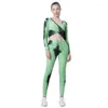 Active Sets Tie-Dye Cross Tops High Waist Leggings 2 Piece Set Women Yoga Suits Sportswear Running Fitness Gym Sport Clothes Ensemble Femme