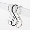 Metal S Shaped Hanger Hook With Safety Buckle Design Hanging Heavy Duty S Hooks For Kitchen Home Bathroom Storage LX5435