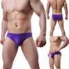 Mutande da uomo Lingerie Intimo senza cuciture in seta di ghiaccio per pene grande Liscio a vita bassa Custodia rigonfia per uomo Gay Sissy Mutandine Sospensorio