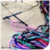 Catene per occhiali Lymouko 100pcsLot Multicolor Nylon Occhiali String Cord Holder Occhiali da sole per occhiali sportivi Cordino per collo Corda per cinturino 230214