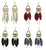 Brincos dangle Bohemia Feather Contas Long Design Dream Catcher Boho for Women Jewelry Drop Girl Party Gift Brincho