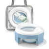 Seat Covers Baby Pot Portable Potty Training Seat For Toddler Kids Foldbar Training Toalett för resor med resväska och förvaringspåse 230214