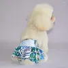Vêtements de chien Shorts pour animaux de compagnie Couche-culotte sanitaire physiologique lavable femme courte fleur impression culotte menstruation sous-vêtements slips