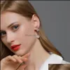 Stud Stud Navidad Elk Pendientes de diamantes Temperamento Coreano Lindo Pequeños animales Pendiente de perla Clip de oreja Ciervo ajustable Entrega de gota Joya Dhync 299y