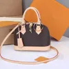 2023 Luxurys Designers Shell Fashion bags With Lock Alma Bb 25cm Fashion Women Shoulder Messenger Bag Leather Handbags Ladies Cosmetic Crossbody Totes Wallet Purse