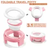 Sitt täcken fällbara barnbarn Portable Folding Potty Seat Boys Girls Baby Travel Toalettträning Spädbarn Emergency med gratis påsar 230214