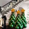 Décorations de Noël A0KC Arbre Ballons Kit Latex Ensemble Fête Année Toile de Fond