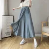 Calça feminina estilo de verão mulher corea mude múltiplo na quadra de salto alto largura casual