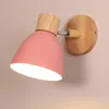 壁のランプモダンな照明器具木製ベッドサイドランプろろ切引キッチンベッドルーム用
