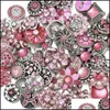 Fermoirs Crochets Noosa Rose Gingembre Snap Bouton Bijoux Conclusions Morceaux De Cristal Charmes 18Mm Métal Snaps Boutons Usine Fournisseur Drop D Dhitn