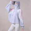 Camisetas al aire libre UHYTGF 2022 Chaqueta de verano con capucha para mujer Capa AntiUV Ropa de protección solar Transpirable Deporte al aire libre Capa fina de seda helada 2059 J230214