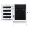 White Storage Box Small Mirror Jewelry Cabinet Organizer Armoire Storage Box Countertop with Stand BXOROHKVJM