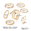 Band Rings IFMIA 2023 New Trendy Snake Rings for Women Punk Hip Hop Gold Color Hollow Heart Ring Set Jewelry Anillos Accessories G230213