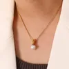 Pendant Necklaces Youthway Waterproof Stylish French Natural Freshwater Pearl Necklace Luxury Chain Jewelry Women Gift