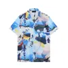 2023 Designer Men's Shirt Summer New Casual Impred Letter Camisa masculina Marca de moda de moda Camisa de manga curta M-3xl