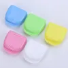 Compact Colorful Dental Orthodontic Retainer Box Case Mouthguards False Teeth Dentures Sport Guard Storage Box SN4085