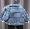 Giacche 2023l giacca di jeans firmata per bambini blu neonata ragazza primavera Cappotto per bambini in morbido denim