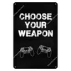 Retro Neon Metal Tin Sign Видеоигры Tin Signs Gaming Zone Decorative Iron Painting Plaque Tinplate для домашнего декора 20CMX30CM WOO