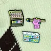 Broches Cartoon PaintBrush Box Creative Badge Email Pin Color Fun Kinderen Moedig cadeau -shirt Rapel Ornament aan