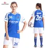 Outdoor-T-Shirts Großhandel individuell personalisierte Mädchen-Fußballtrikot Hochwertige Damen-Fußballuniform Atmungsaktives Fußballtrikot für Damen S103 230215