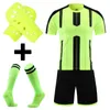 Utomhus T-shirts Vuxna barn Soccer Jersey Set Survetement Football Kit Custom Men Child Futbol Training Uniforms Suits With Socks and Shin Guard 230215