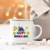 Mugs Eid Mubarak Moon Print Creative Coffee Cup Ramadan Party Decor Drinks Wine Juice Cocoa Cups Islamic Muslim Enamel Gifts