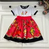 23ss Summer designer Fashion girls skirt shirt set cotton t-shirt two piece suit brand logo kids dress shirts shorts t-shirt suits Baby Clothes album a1