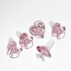 14mm pink love heart shape glass bong bowl male hookahs smoking tobacco bowls for silicone water pipe oil rig reclaim ash catcher dabber tools