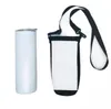 Drinkware Handle Sublimation white Blank 20oz Skinny Tumbler Tote Neoprene bottle Sleeves with Adjustable Strap Water cups Carrier Sleeve Covers SN5124