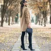 Mulheres Trench Coats Mulheres Trench Long Coat Inverno Primavera Lapela Manga Longa Casacos Escritório Senhoras Sólidas Slim Overcoat Outwear Abrigo Mujer 230215