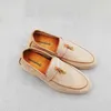 Desiner Loropiana Shoes Online Four Seasons Leisure Shallow Mouth Couple Lp Bean Shoes Student Matching Skirt Flat Tofu Shoes Large Package